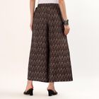 Women's Maroon Relaxed Fit Solid Palazzos, काला, small